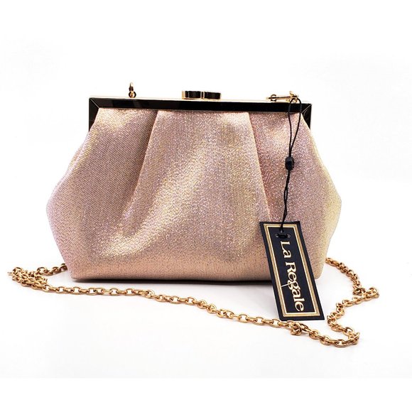 New La Regale Gold June Shimmer Jacquard Pouch Clutch $56.00 - Picture 1 of 4